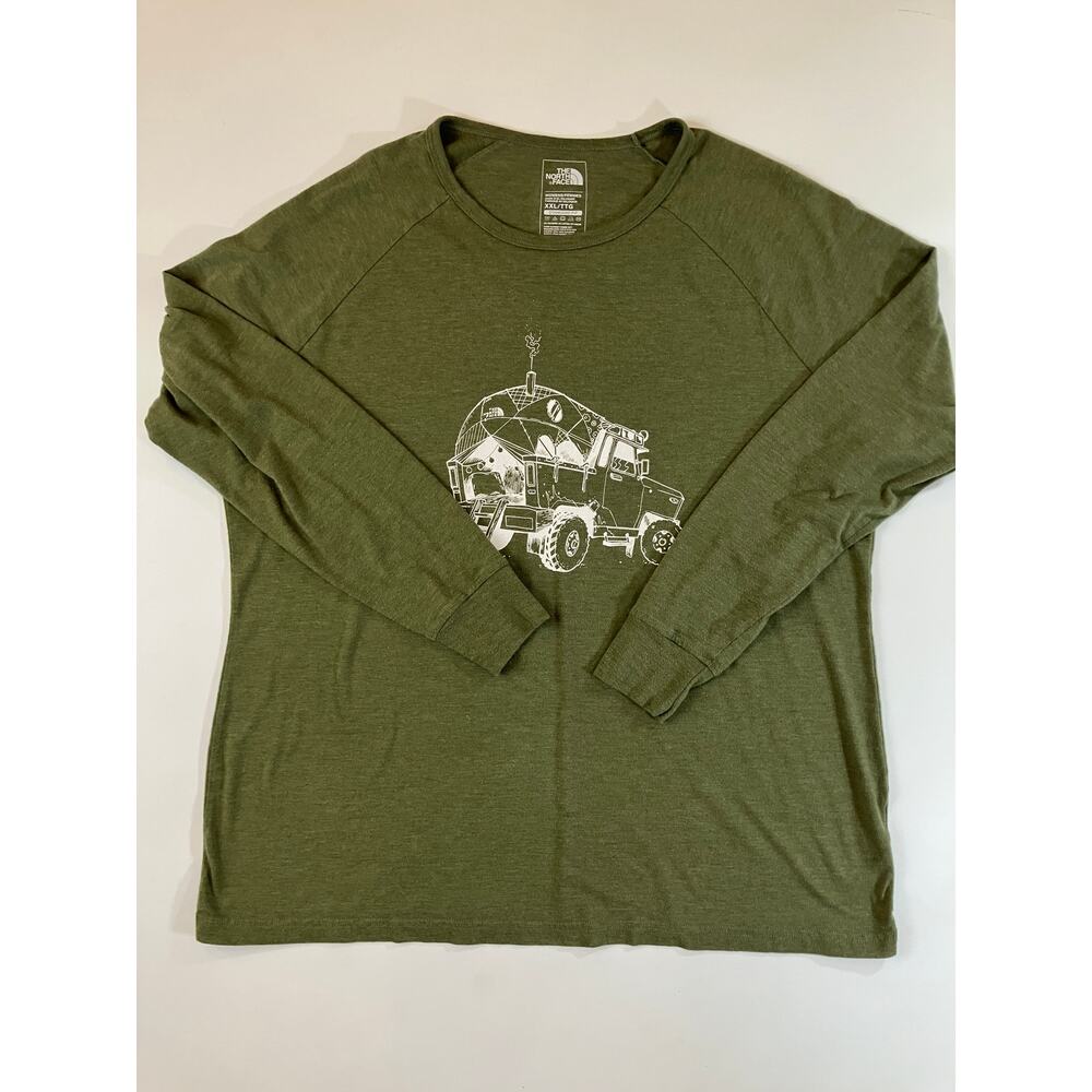 The North Face Women's XXL Olive Green Off Road Truck Camper Graphic T Shirt
